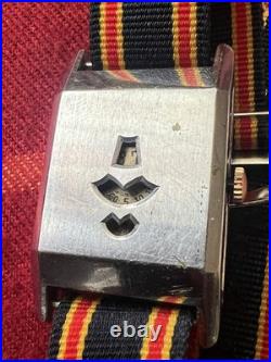 Vintage 1930s Art Deco Jump Hour Watch for Repair Restore Parts NO WORK AS IS