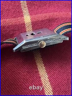 Vintage 1930s Art Deco Jump Hour Watch for Repair Restore Parts NO WORK AS IS