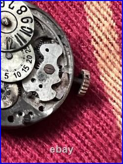 Vintage 1930s Art Deco Jump Hour Watch for Repair Restore Parts NO WORK AS IS