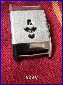 Vintage 1930s Art Deco Jump Hour Watch for Repair Restore Parts NO WORK AS IS