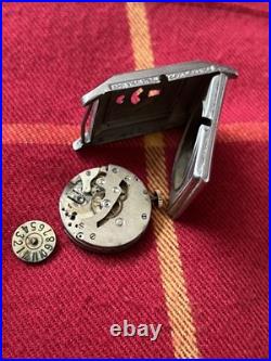 Vintage 1930s Art Deco Jump Hour Watch for Repair Restore Parts NO WORK AS IS