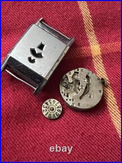 Vintage 1930s Art Deco Jump Hour Watch for Repair Restore Parts NO WORK AS IS