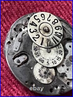 Vintage 1930s Art Deco Jump Hour Watch for Repair Restore Parts NO WORK AS IS