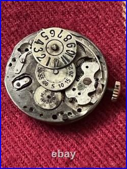 Vintage 1930s Art Deco Jump Hour Watch for Repair Restore Parts NO WORK AS IS