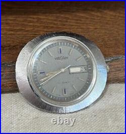 Vintage 1940s 50s Vulcain Day Date 17 Jewels Swiss Watch Mechanical PARTS REPAIR Vintage 1940s 50s Vulcain Day Date 17 Jewels Swiss Watch Mechanical PARTS REPAIR