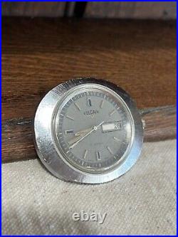Vintage 1940s 50s Vulcain Day Date 17 Jewels Swiss Watch Mechanical PARTS REPAIR Vintage 1940s 50s Vulcain Day Date 17 Jewels Swiss Watch Mechanical PARTS REPAIR