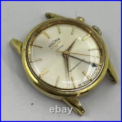 Vintage 1950's VULCAIN CRICKET Men's Alarm Watch For Parts Or Repair