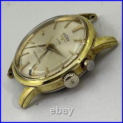 Vintage 1950's VULCAIN CRICKET Men's Alarm Watch For Parts Or Repair