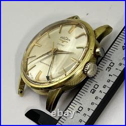 Vintage 1950's VULCAIN CRICKET Men's Alarm Watch For Parts Or Repair