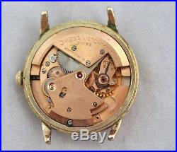 Vintage 1953 Omega Automatic Bumper 14 K Gold Filled Watch for Parts or Repair