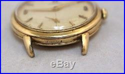 Vintage 1953 Omega Automatic Bumper 14 K Gold Filled Watch for Parts or Repair