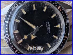 Vintage 1960's Bifora All SS German 20 ATM Skin Diver withPatina FOR PARTS/REPAIR