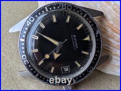 Vintage 1960's Bifora All SS German 20 ATM Skin Diver withPatina FOR PARTS/REPAIR