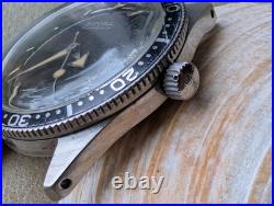 Vintage 1960's Bifora All SS German 20 ATM Skin Diver withPatina FOR PARTS/REPAIR