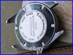Vintage 1960's Bifora All SS German 20 ATM Skin Diver withPatina FOR PARTS/REPAIR