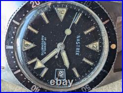 Vintage 1960's Nastrix All SS Diver withWarm Patina, AS 1701 Mvmt FOR PARTS/REPAIR Vintage 1960's Nastrix All SS Diver withWarm Patina, AS 1701 Mvmt FOR PARTS/REPAIR