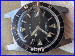 Vintage 1960's Nastrix All SS Diver withWarm Patina, AS 1701 Mvmt FOR PARTS/REPAIR Vintage 1960's Nastrix All SS Diver withWarm Patina, AS 1701 Mvmt FOR PARTS/REPAIR