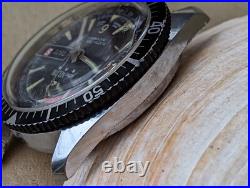 Vintage 1970's Lord Nelson Datomatic 5 ATM Diver withPatina, Runs FOR PARTS/REPAIR