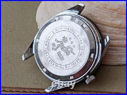 Vintage 1970's Lord Nelson Datomatic 5 ATM Diver withPatina, Runs FOR PARTS/REPAIR