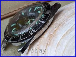 Vintage 1970's Paul Peugeot Le Jour Diver withPristine Dial, Runs FOR PARTS/REPAIR