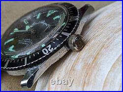 Vintage 1970's Paul Peugeot Le Jour Diver withPristine Dial, Runs FOR PARTS/REPAIR