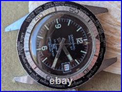 Vintage 1970s Cardinal Rallye GT World Time Diver withPatina, Runs FOR PARTS/REPAIR