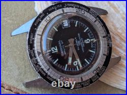 Vintage 1970s Cardinal Rallye GT World Time Diver withPatina, Runs FOR PARTS/REPAIR