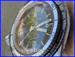 Vintage 1970s Cardinal Rallye GT World Time Diver withPatina, Runs FOR PARTS/REPAIR