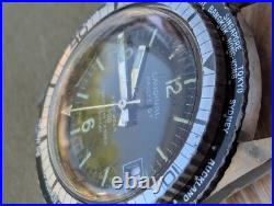 Vintage 1970s Cardinal Rallye GT World Time Diver withPatina, Runs FOR PARTS/REPAIR