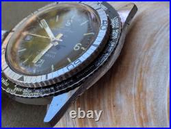 Vintage 1970s Cardinal Rallye GT World Time Diver withPatina, Runs FOR PARTS/REPAIR