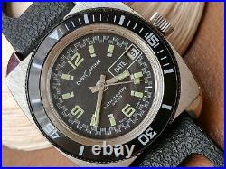 Vintage 1970s Customtime Diver Watch withPristine Dial, Patina, Box FOR PARTS/REPAIR