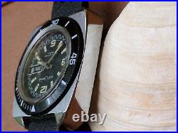 Vintage 1970s Customtime Diver Watch withPristine Dial, Patina, Box FOR PARTS/REPAIR