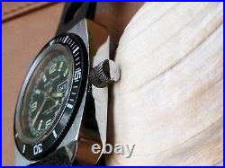 Vintage 1970s Customtime Diver Watch withPristine Dial, Patina, Box FOR PARTS/REPAIR