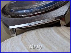 Vintage 1971 Caravelle Day-Date Watch withBlue Dial, AS 1916 Mvmt FOR PARTS/REPAIR