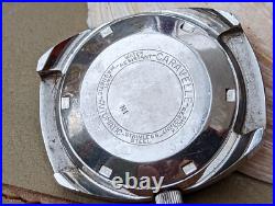 Vintage 1971 Caravelle Day-Date Watch withBlue Dial, AS 1916 Mvmt FOR PARTS/REPAIR