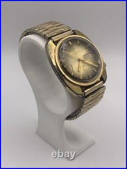 Vintage 1972 N2 Bulova Accutron Date Men's Watch HGE Bezel, Parts Or Repair