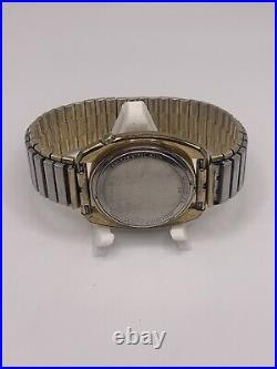 Vintage 1972 N2 Bulova Accutron Date Men's Watch HGE Bezel, Parts Or Repair