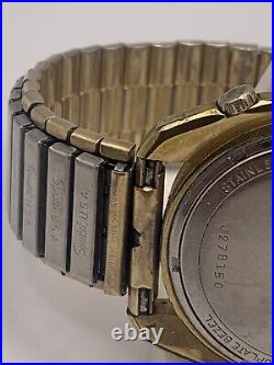 Vintage 1972 N2 Bulova Accutron Date Men's Watch HGE Bezel, Parts Or Repair