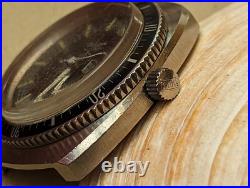 Vintage 1973 Bulova Day-Date Devil Diver Watch withSigned Crown FOR PARTS/REPAIR