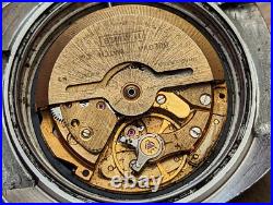 Vintage 1973 Bulova Day-Date Devil Diver Watch withSigned Crown FOR PARTS/REPAIR