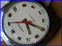 Vintage 1974 Caravelle West Germany Watch withSigned Crown, Runs FOR PARTS/REPAIR