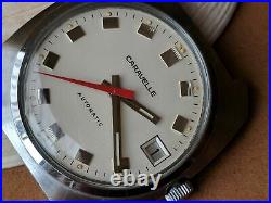 Vintage 1974 Caravelle West Germany Watch withSigned Crown, Runs FOR PARTS/REPAIR