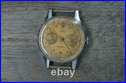 Vintage 38MM Titus Geneve Chronograph 2 Registers working! Parts for repair Z134