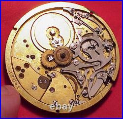 Vintage 40mm Repeater Keywind Pocket Watch Cylinder Movement No Dial Repairs