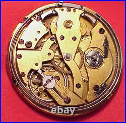 Vintage 40mm Repeater Keywind Pocket Watch Cylinder Movement No Dial Repairs