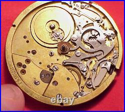 Vintage 40mm Repeater Keywind Pocket Watch Cylinder Movement No Dial Repairs