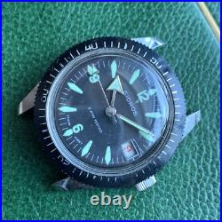 Vintage 60's Sidros Skin Diver 5 ATM Manual Wind Wristwatch for PARTS / REPAIR