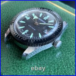 Vintage 60's Sidros Skin Diver 5 ATM Manual Wind Wristwatch for PARTS / REPAIR