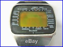 Vintage 70s SEIKO Pan AM M158 5000 LC Quartz LCD Digital Watch Parts Repair