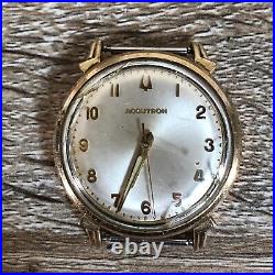 Vintage Accutron by Bulova Mens Gold Tone M7 Watch Parts Or Repair